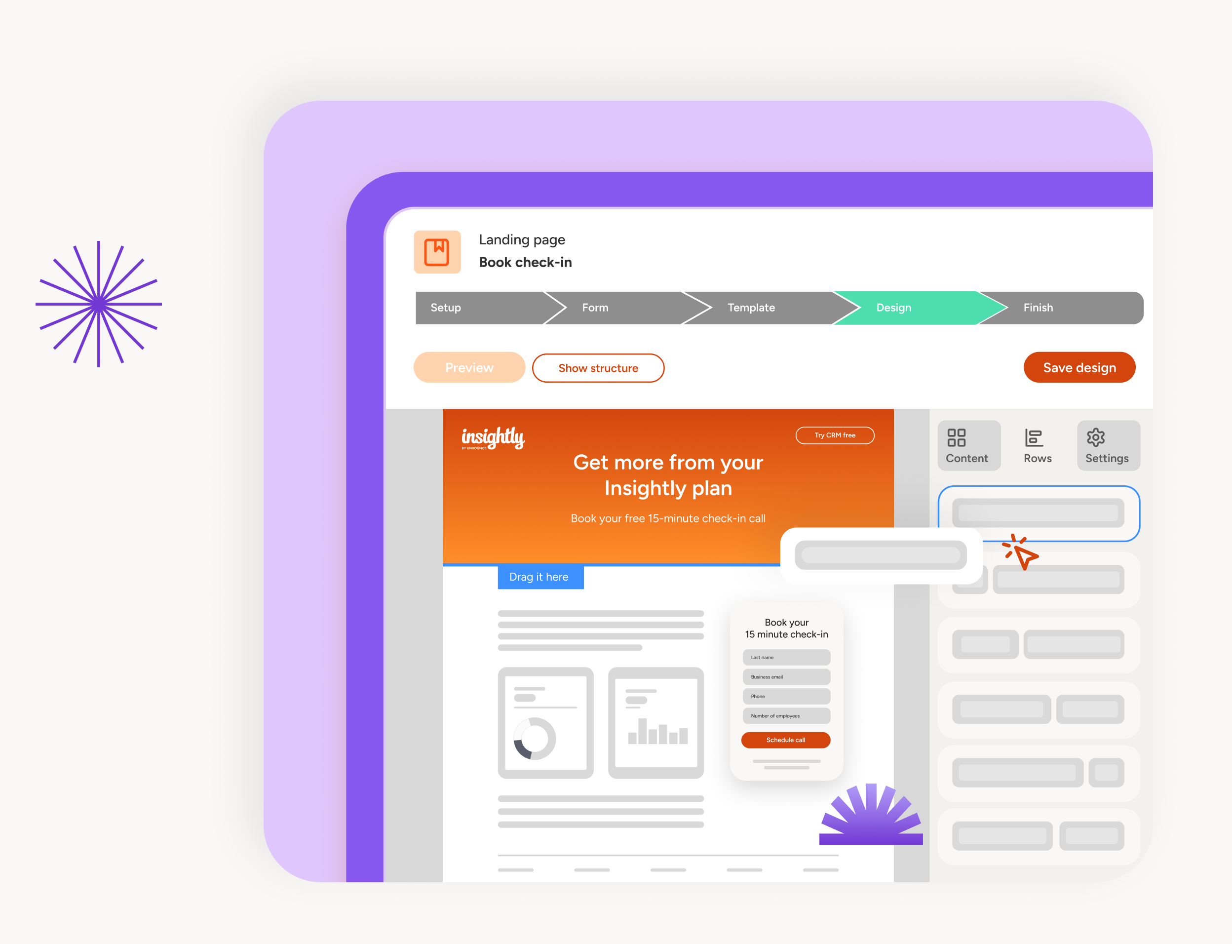 Emails and landing pages